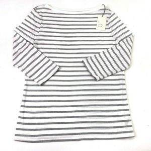 NWT Case Pack of 6 Women Stripe Slim Fit Boat Neck Top